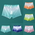 thumbnail image 3 of Sexy Men Ice Silk Sheer Underwear Underpants Breathable Ultrathin Boxer Briefs, 3 of 12