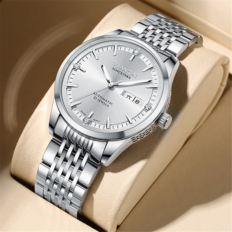 GUANQIN Brand Rhinestone Vintage Stainless Steel Wrist Watch  display picture 1