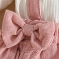 thumbnail image 5 of CAICJ98 Newborn Infant Baby Girl Knit Romper Long Sleeve Ruffle Solid Color Bodysuit Jumpsuit Fall Winter Clothes One Piece Outfit (Pink,9-12 Months), 5 of 6