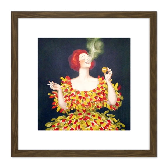 Cachou La Jaunie Vintage Advert 8X8 Inch Square Wooden Framed Wall Art Print Picture with Mount