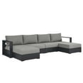 thumbnail image 1 of Modway Tahoe 4-Piece Sectional Sofa Set in Gray Gray, 1 of 9