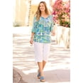thumbnail image 4 of Catherines Women's Plus Size Sequin Trim Gauze Peasant Blouse, 4 of 6