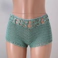 thumbnail image 2 of Hienoo Women's Beach Crochet Shorts Solid Color Slim Fit Mini Shorts, Sizes S-L, 2 of 8