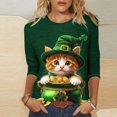 thumbnail image 2 of St Patricks Day Sweatshirt For Women Funny Long Sleeve Hoodies Clover Print Pullover Tops St Pattys Day Shirts, 2 of 5