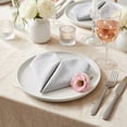thumbnail image 3 of REGALWOVEN Pack of 6 Cotton Cloth Napkins - Washable and Reusable for Restaurant, Weddings, Events, and Parties Light Gray 18x18inch, 3 of 6