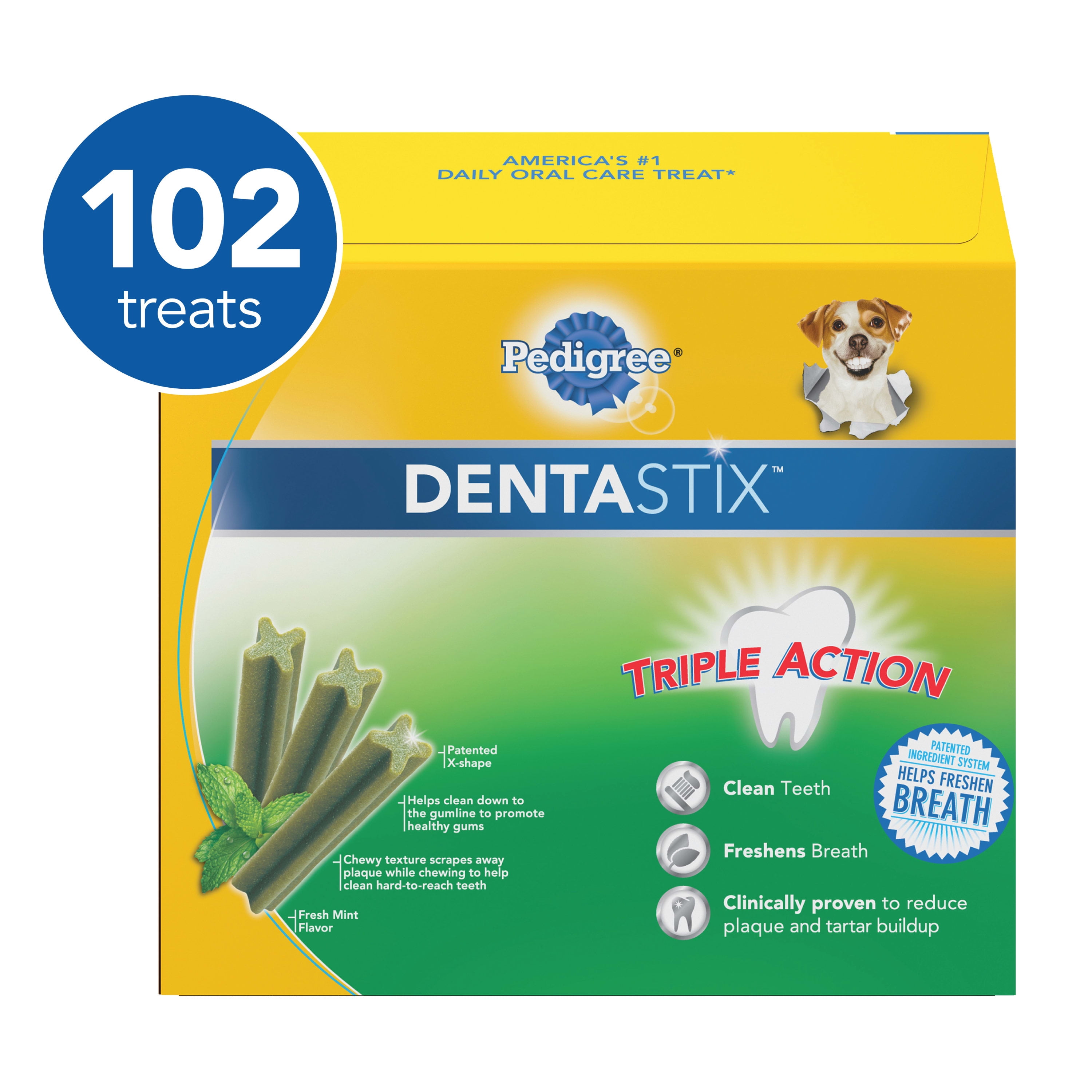 PEDIGREE DENTASTIX Original Flavor Dental Bone Treats for Toy/Small Dogs, 6  oz. Pouch (24 Treats)