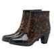thumbnail image 1 of 1 par de zapatos de lluvia de tacón alto con cremallera lateral a la moda, botas de lluvia cortas antideslizantes, 1 of 5