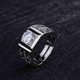 thumbnail image 4 of 1 Pcs Elegant Diamond Men's Ring Crystal Open Rings Wedding Jewelry For Men -it Can Be Adjustable, 4 of 5