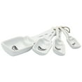 thumbnail image 4 of Mason Craft & More Ceramic Bakeware Collection- Baking Measuring Spoons Cups Teaspoon Tablespoon Cup- White Ceramic Measuring Spoon Set (1 Tbs, 1 Tsp, 1/2 Tsp, 1/4 Tsp), 4 of 4