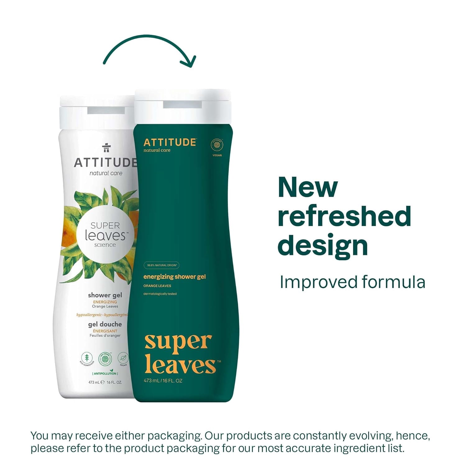 Attitude Super Leaves Energizing Shower Gel Orange Leaves - 16 oz