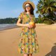 thumbnail image 4 of Balery Easter Vestidos sueltos de manga corta para mujer, vestidos de verano 2025, vestidos casuales de corte A con vuelo., 4 of 6