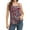 Floral-wine red, variant on 2 Pack Women Tank Top with Built in Bra Flowly Relaxed Cami Adjustable Straps Camisole with Pleats Black-Navy,Medium