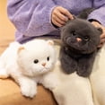 thumbnail image 5 of 2026 New Stuffed Cat Toys, Plushies Pillow Cat Plush Toys, Cute Realistic Animal Plush Toys, Dolls, Huggable Comfort Dolls, Girls' Birthday Gifts for Birthdays Party Gifts (Cat, White), 5 of 7