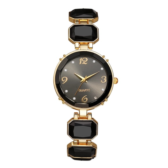Avaner Women's Analog Quartz Round Watch: Detachable Imitation crystal Decoration Strap with High-definition Large Numeral Scal