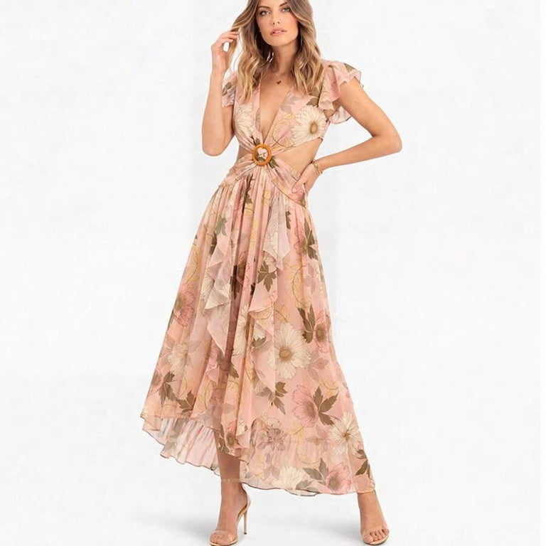 chiffon or satin bridesmaid dresses Wedtrend Women A Line Spaghetti Straps Long Dress With Slit, Eucalyptus Color:6458 Champagne Ombreworld fit and flare long 2