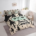 thumbnail image 2 of Castle Fairy Whimsical Camper Bedding Comforter Set 7 Pieces for Kids, Woodland Star Graphic Full Bedding Set for Bedroom, Khaki Dark Gray,Black Reversible, 2 of 7