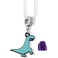 thumbnail image 2 of Emerald Park Jewelry Tyrannosaurus Rex TRex Charm Snake Chain Necklace, 2 of 7