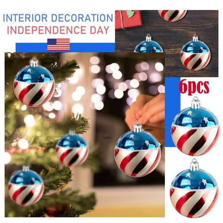 

Shpwfbe room decor Ball 6PC Pendant Independence Hanging Ornaments Day Gift Home