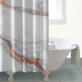 thumbnail image 4 of White Rose Gold Marble Pattern Shower Curtain 72"x84" ,Bathroom Decorative Shower Curtains Set with 12 Hooks,Modern Waterproof Washable Shower Curtain, 4 of 6