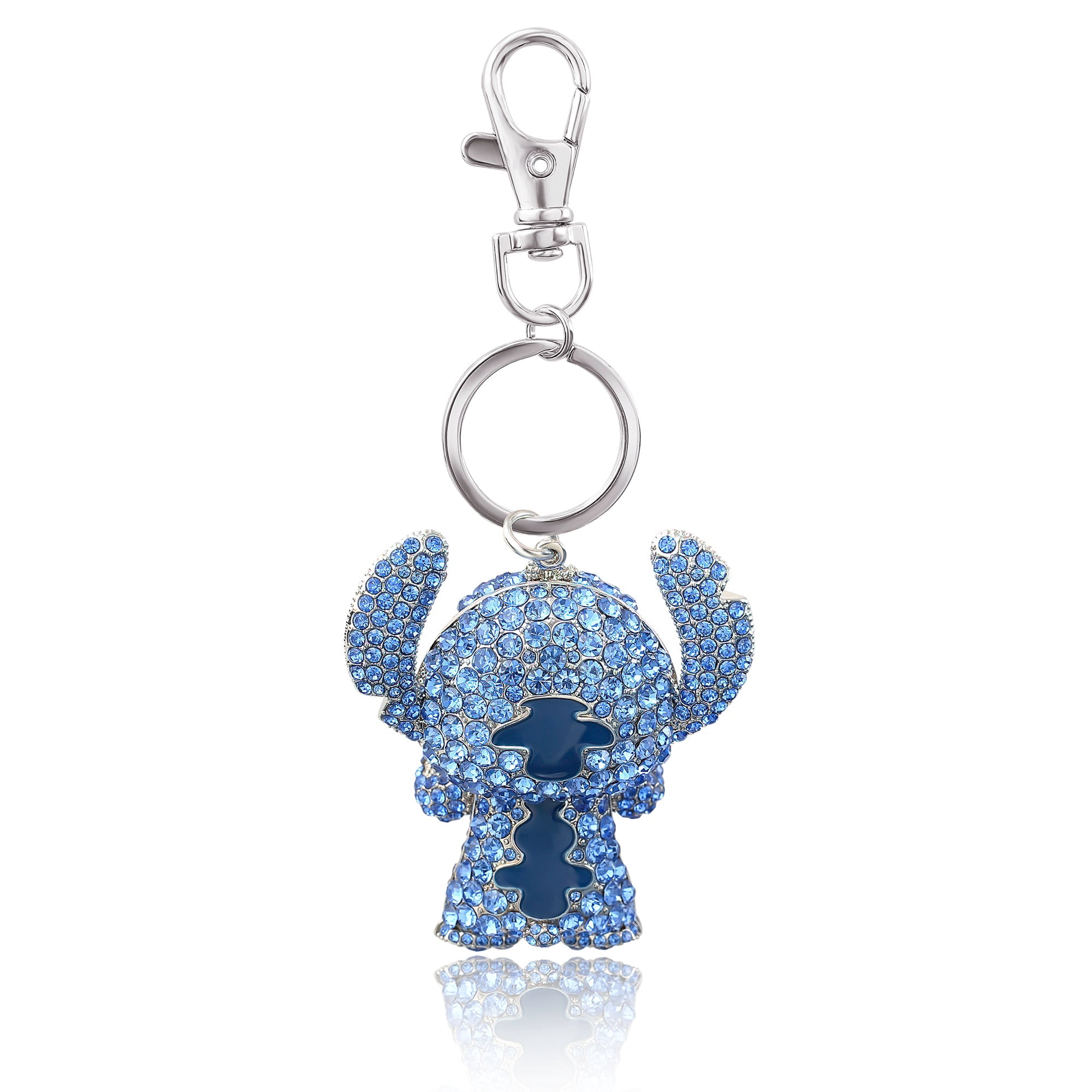 Stitch Keychain Official License, Multicolored Pave Crystal Stitch Charm Keychain, Disney Bag Charm