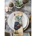 thumbnail image 3 of Hokiten Kitchen Dinner Napkins Set of 8 Navy Blue Vintage Rooster Cloth Napkins Reusable Washable Table Napkins for Weddings Cocktail Parties Holiday Table Decor 20x20 Inch, 3 of 8