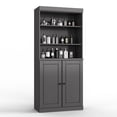 thumbnail image 4 of 100% Solid Wood 32" Bathroom Cabinet with Solid Doors and Adjustable Shelves, 4 of 6