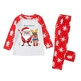 thumbnail image 4 of Conjunto de pijamas familiares de Navidad, conjunto cómodo de dos piezas con estampado de texto, Top de manga larga, pantalones elásticos, Atuendo para padres e hijos, 4 of 4