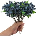 thumbnail image 2 of 3pcs White Green Artificial Berries Fake Foam Flowers Plants Decoration Picks Wedding DIY Bouquet Garland Christmas Tree Arrangement, 2 of 3