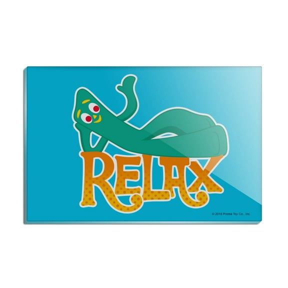 Gumby Says Relax Chill Chillin' Rectangle Acrylic Fridge Refrigerator Magnet