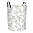 thumbnail image 2 of Daiia Hand Drawn Rabbit Round Laundry Basket with Handles Thickened Waterproof Circular hamper,Dirty Clothes Storage Basket for Bedroom,Bathroom,College Dorm-Medium, 2 of 8