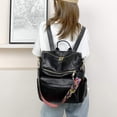 thumbnail image 5 of Women's Fashion Backpack Purses Multipurpose Design Handbags and Shoulder Bag Travel bag, with Colorful Strap-black, 5 of 5
