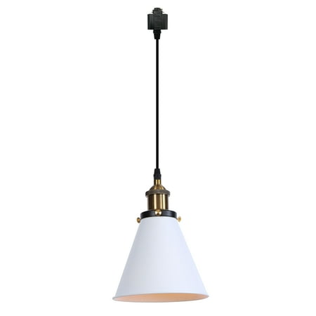 

Kiven H-Type Track Lighting 1-Light Modern Halo Track Pendant Light with Iron Lampshade H Track Light Pedant Cord length 39.4