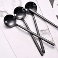 thumbnail image 2 of Set of 8 Black Stainless Steel Espresso Spoons - Mini Teaspoons for Coffee, British Tea, Desserts, Cakes, Ice Cream, Cappuccino - 5.3 Inch, 2 of 9