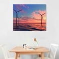thumbnail image 2 of Orinice Canvas Wall Art Prints Picture Wind turbine farm beautiful nature landscape Framed Large Size Artwork Wall Painting Home Decor for Living Room Bedroom Ready to Hang  20x16in, 2 of 6