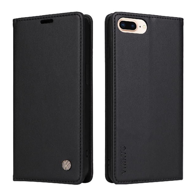 Funda para iPhone 7 Plus/8 Plus Estuche de Cuero PU Tipo Cartera con Ranuras para Tarjetas y Cierre Magnético