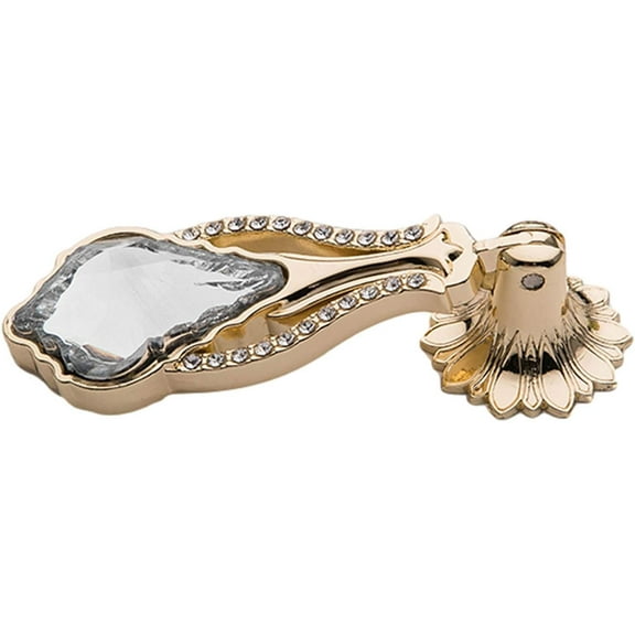 Gamvdout Drawer Knobs Rhinestone Glass Diamond Crystal Drawer Knobs Europe Style Furniture Door Pull Handle for Dresser Cabinet Cupboard Wardrobe Handles Bathroom Knobs