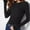 Black, variant on Women's Casual Fashion Ribbed Crew Neck Long Sleeve Bodysuit Womens Corporate Attire Winter Jumpsuit Wide Pants Jumpsuits for Women Fitted Jumpsuit for Women Turtleneck Romper Long Sleeve Jumpsuit