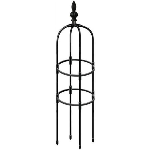 Tower Obelisk Garden Trellis, 3ft Tall Metal Obelisk Plant Support Gardening Climbing Frame for Outdoor Indoor Climbing Plants (1 Pack) Black 1.2m / 3.9ft