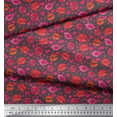 thumbnail image 2 of Soimoi Gray Velvet Fabric Heart & Lips Women Print Sewing Fabric Yard 58 Inch Wide, 2 of 3