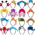 thumbnail image 1 of Diadema de tela de fieltro con forma de cawiew para fiestas bajo el mar, 16 estilos, 1 of 7