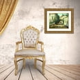 thumbnail image 3 of Obuchovsky, Yury 14x12 Gold Ornate Wood Framed with Double Matting Museum Art Print Titled - Courtyard, 3 of 4