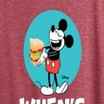 thumbnail image 3 of Disney - Mickey & Friends - Hungry Mickey - When's Lunch - Women's Short Sleeve Graphic T-Shirt, 3 of 5