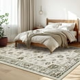 thumbnail image 5 of LITINKIMI 8x10 Living Room Area Rug: A Washable, Boho - Style Soft Carpet. Non - Slip, Low Pile, Stain - Resistant and Foldable. Ideal for Bedroom, Kitchen or Farmhouse Home Decor. Camel Color, 5 of 6