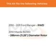 thumbnail image 2 of Max Advanced Brakes - Brake Kit for 2010 2011 Ford Ranger RWD 2010 Mazda B2300 w/11.28" Rotor Front and Rear Replacement Geomet Coated Disc Brake Rotors and Ceramic Brake Pads, 2 of 9