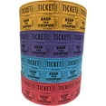 thumbnail image 1 of The Ticket Gurus-Raffle Tickets - (4 Rolls of 2000 Double Tickets) 8,000 Total 50/50 Raffle Tickets (Purple/Blue, Orange, Red)) …, 1 of 4