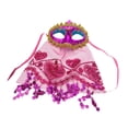thumbnail image 2 of Velo facial para danza del vientre mujer Strade Fareast Limited Rosa roja, 2 of 8