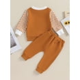 thumbnail image 4 of Suealasg Kids Boys Girls Fall Winter Clothes Long Sleeve Checkerboard Print Sweatshirt Pullover Tops + Joggers Sweatpants Outfit Set 6M 12M 18M 24M 3T Toddler Baby Boys Girls 2Pcs Tracksuit Outfits, 4 of 9