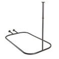 thumbnail image 2 of Utopia Alley Rustproof Wall Mounted Aluminum Hoop Oval Shower Rod With Ceiling Support for Standing Clawfoot Tub, 54 In Extra Large Size by 26 In, Oil Rubbed Bronze + White Shower Curtain 180x70in, 2 of 10