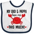 thumbnail image 3 of Inktastic Gigi and Pappy Love Me This Much Boys or Girls Baby Bib, 3 of 4