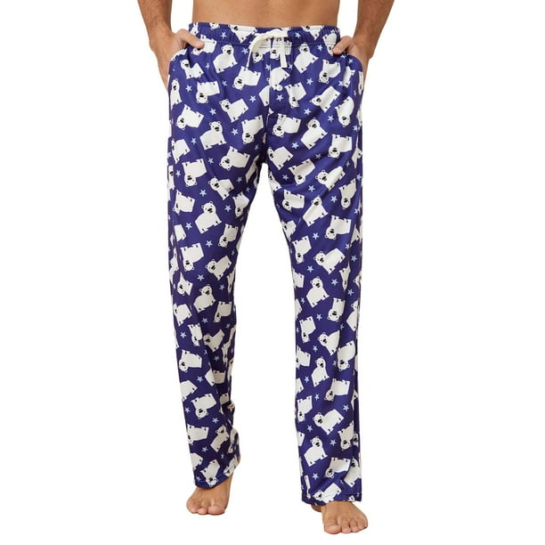 Vulcanodon Mens Lightweight Pajama Pants, Soft Pajama Pants for Men